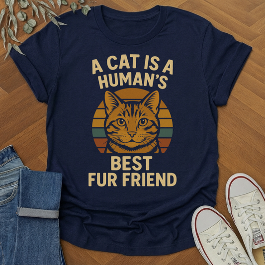A Cat Is a Human's Best Fur Friend T-shirt